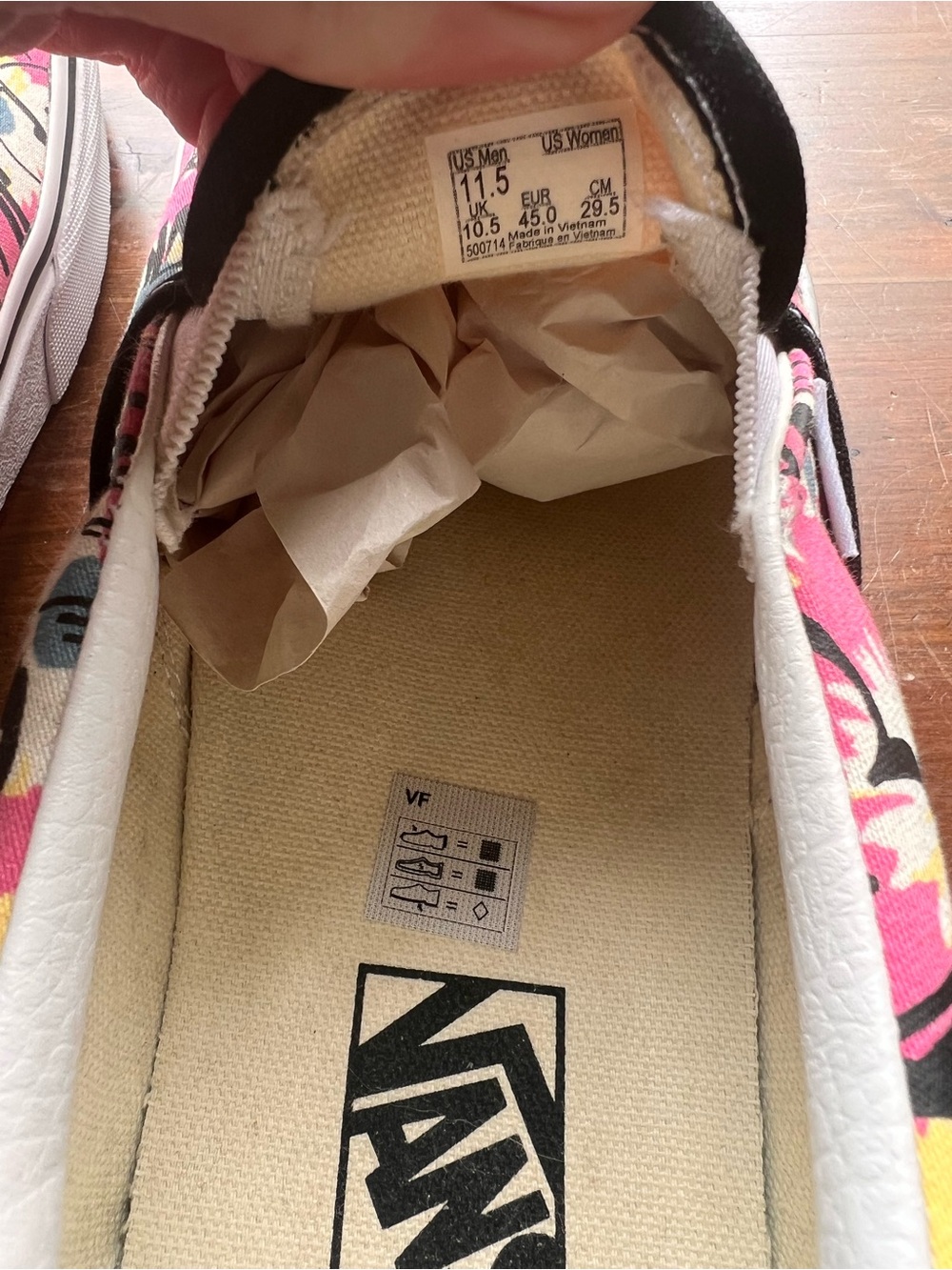 Vans Floral Slip-On Sneakers - Pink, Black, White - Picture 3 of 4